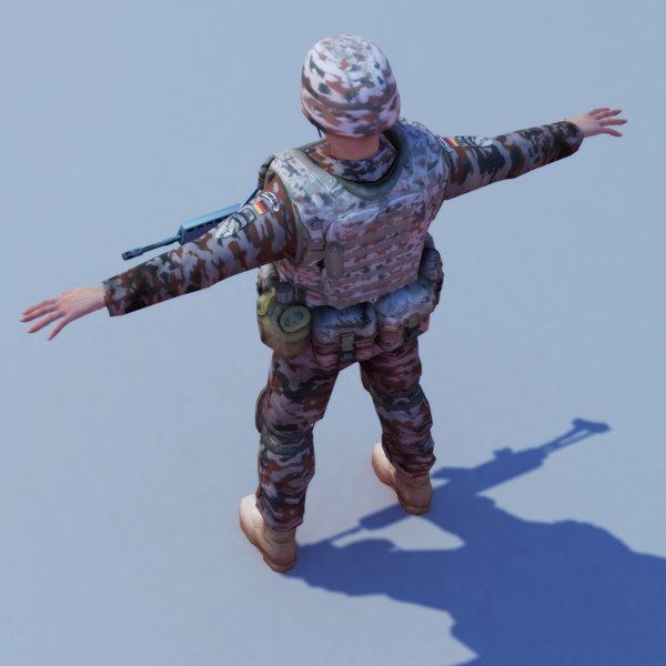 german desert infantry bundeswehr 3ds - Bundeswehr Infantry (Desert)... by ES3DStudios