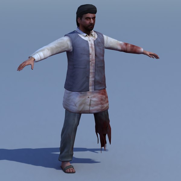 afghan civilian casualty 3d model - Afghan Male M Injured by ES3DStudios