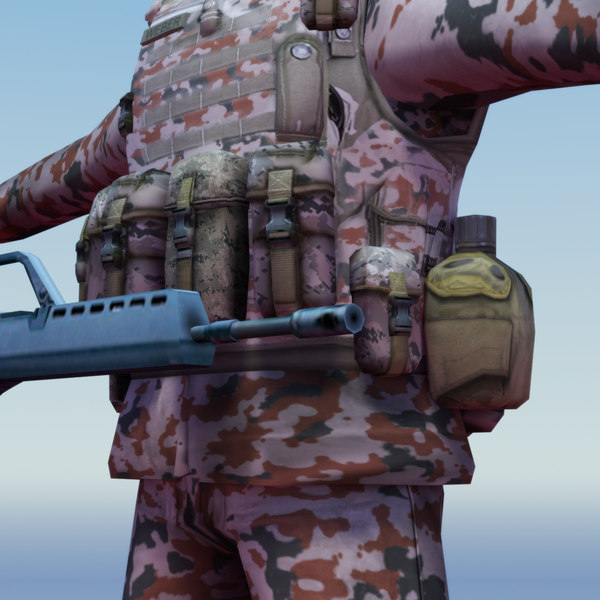 german desert infantry bundeswehr 3ds - Bundeswehr Infantry (Desert)... by ES3DStudios