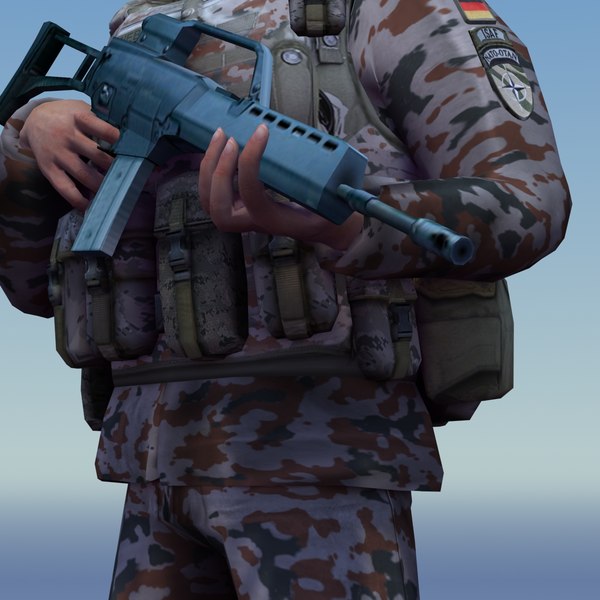 3d german desert infantry bundeswehr - Bundeswehr Infantry (Desert) Rigged by ES3DStudios