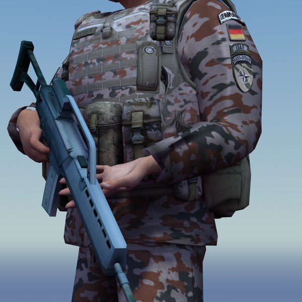 3d german desert infantry bundeswehr - Bundeswehr Infantry (Desert) Rigged by ES3DStudios