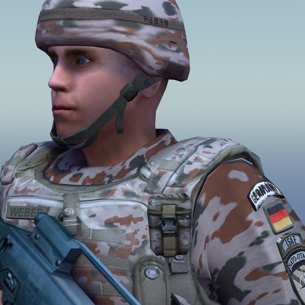 3d german desert infantry bundeswehr - Bundeswehr Infantry (Desert) Rigged by ES3DStudios