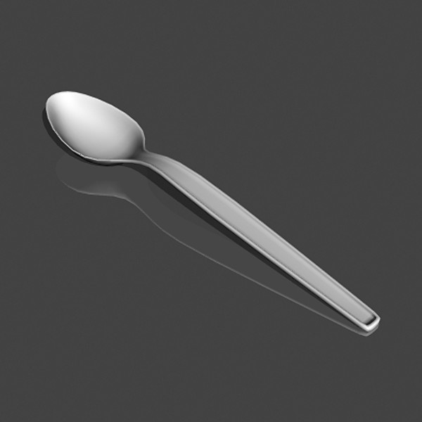 3d plastic spoon - Plastic Spoon by mostlysquare