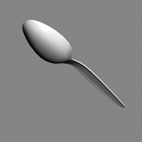 3d plastic spoon - Plastic Spoon by mostlysquare