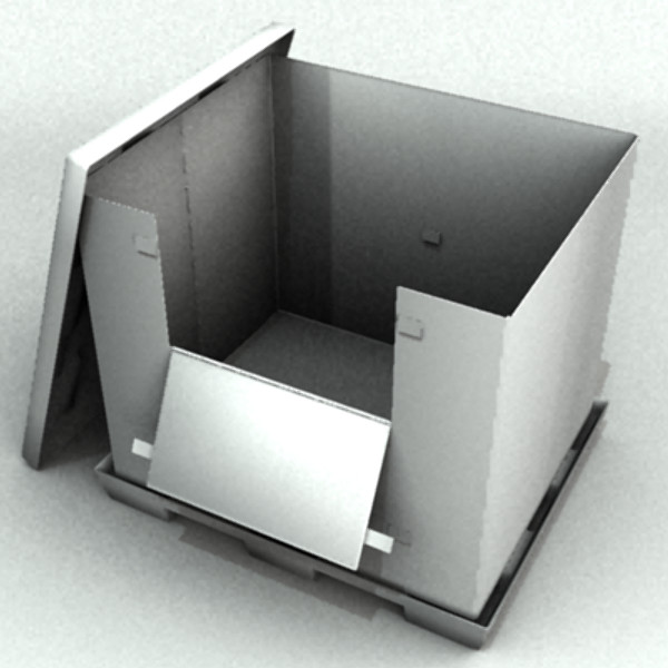 industrial foldable box 3d model - Foldable Box by Sirren