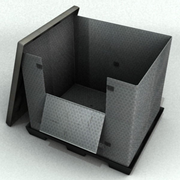 industrial foldable box 3d model - Foldable Box by Sirren