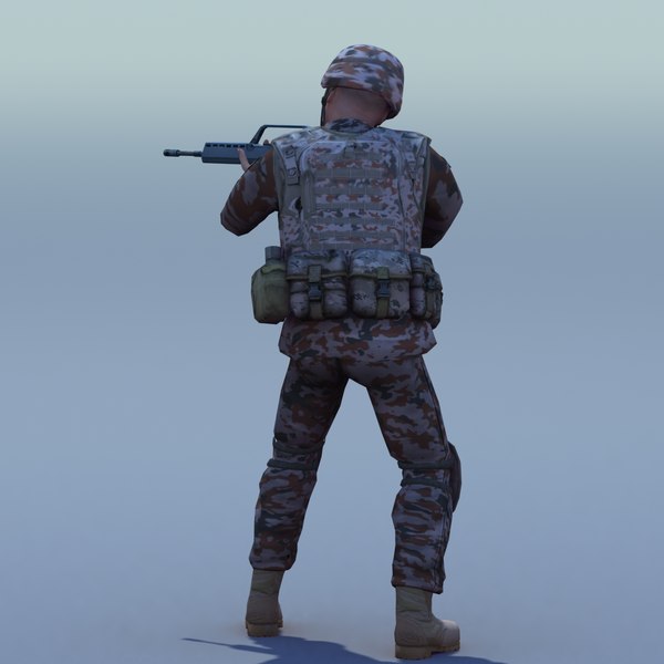 3d german desert infantry bundeswehr - Bundeswehr Infantry (Desert) Rigged by ES3DStudios
