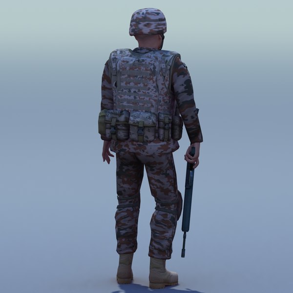 3d german desert infantry bundeswehr - Bundeswehr Infantry (Desert) Rigged by ES3DStudios