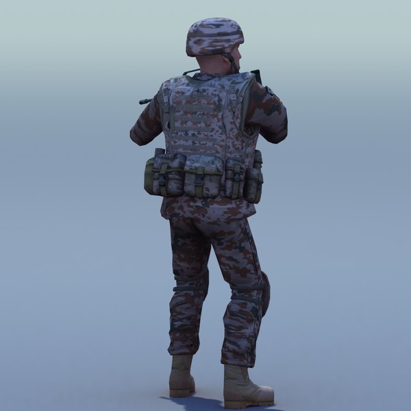 3d german desert infantry bundeswehr - Bundeswehr Infantry (Desert) Rigged by ES3DStudios