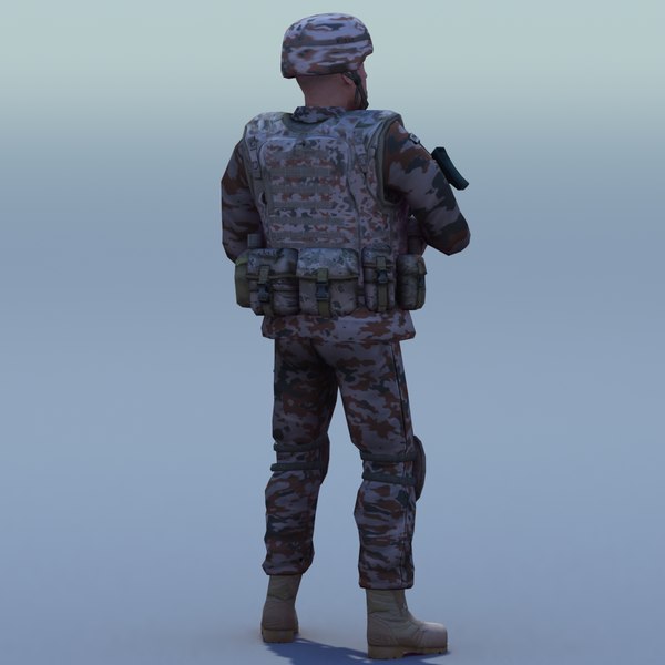 3d german desert infantry bundeswehr - Bundeswehr Infantry (Desert) Rigged by ES3DStudios