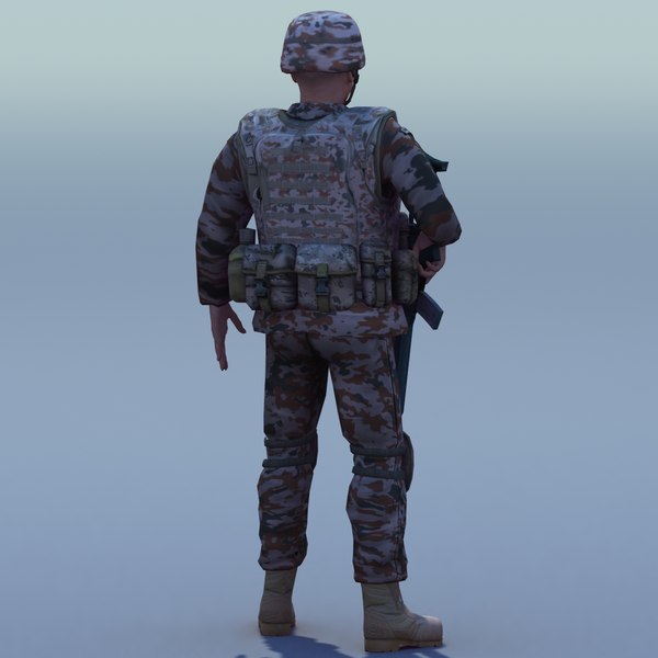 3d german desert infantry bundeswehr - Bundeswehr Infantry (Desert) Rigged by ES3DStudios
