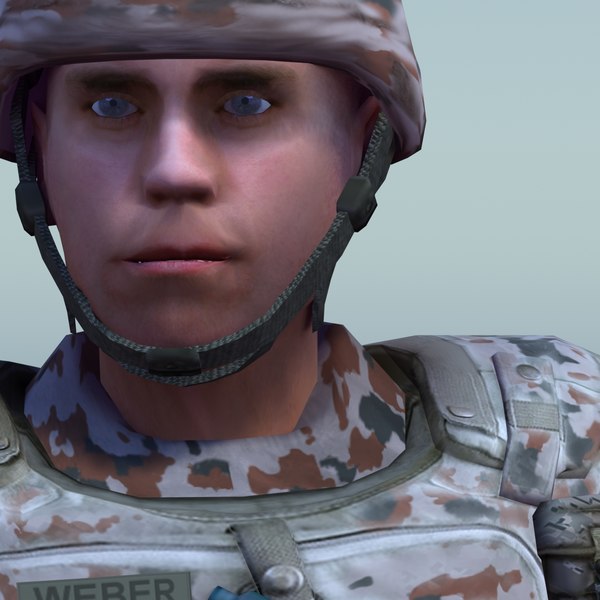 3d german desert infantry bundeswehr - Bundeswehr Infantry (Desert) Rigged by ES3DStudios