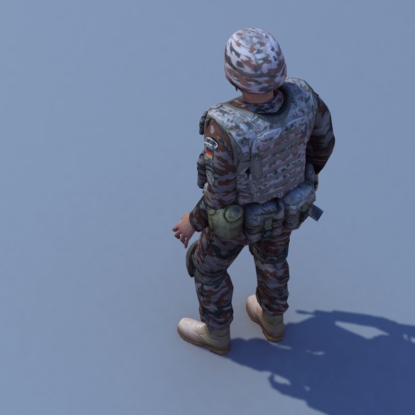 3d german desert infantry bundeswehr - Bundeswehr Infantry (Desert) Rigged by ES3DStudios
