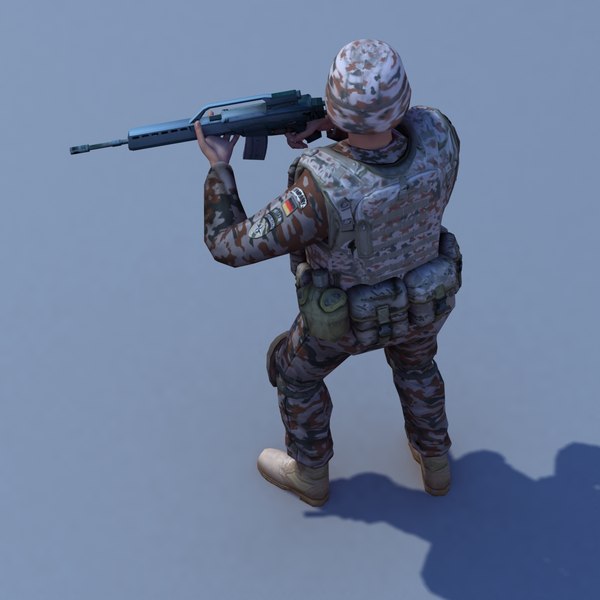 3d german desert infantry bundeswehr - Bundeswehr Infantry (Desert) Rigged by ES3DStudios