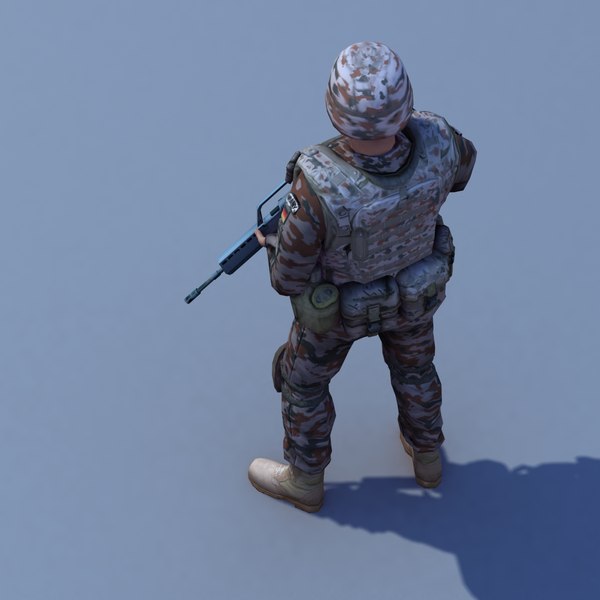 3d german desert infantry bundeswehr - Bundeswehr Infantry (Desert) Rigged by ES3DStudios