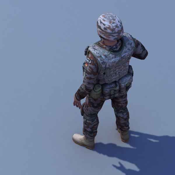 3d german desert infantry bundeswehr - Bundeswehr Infantry (Desert) Rigged by ES3DStudios