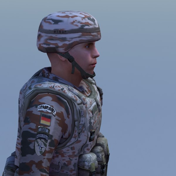 3d german desert infantry bundeswehr - Bundeswehr Infantry (Desert) Rigged by ES3DStudios