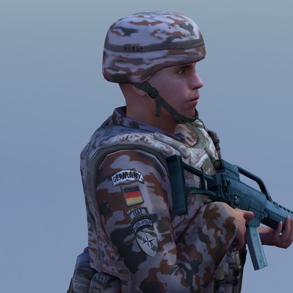 3d german desert infantry bundeswehr - Bundeswehr Infantry (Desert) Rigged by ES3DStudios