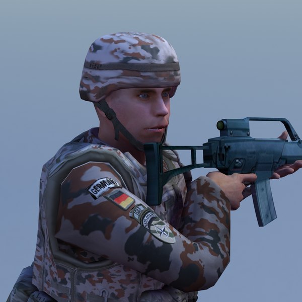 3d german desert infantry bundeswehr - Bundeswehr Infantry (Desert) Rigged by ES3DStudios