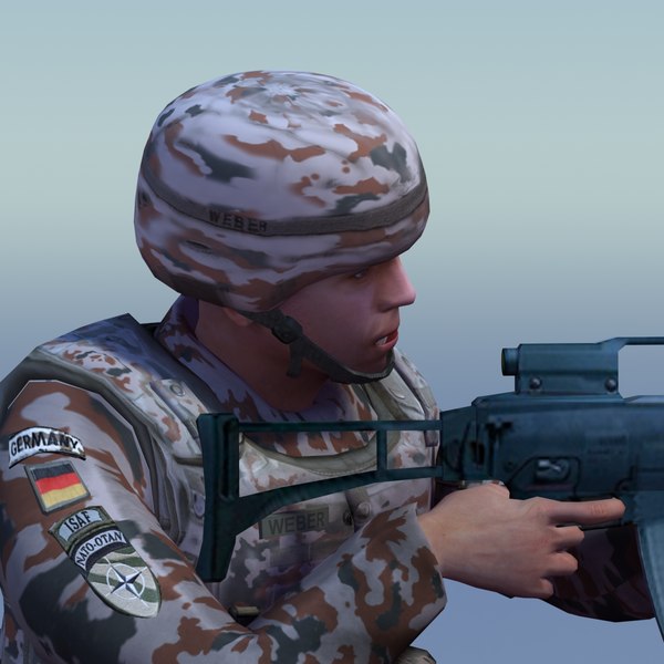 3d german desert infantry bundeswehr - Bundeswehr Infantry (Desert) Rigged by ES3DStudios