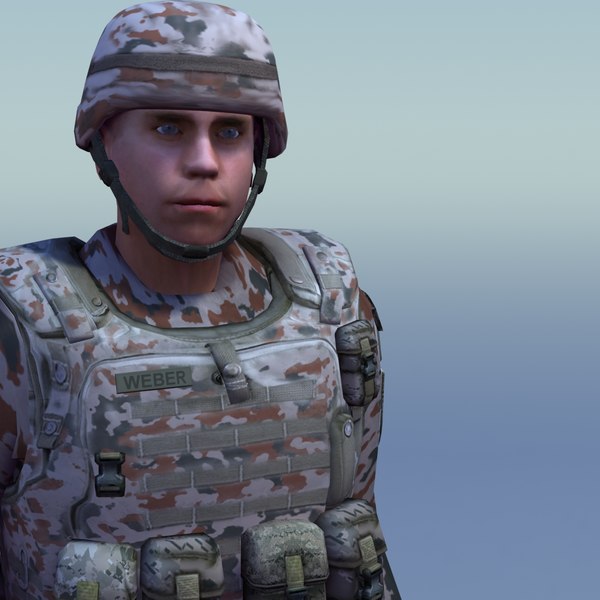 3d german desert infantry bundeswehr - Bundeswehr Infantry (Desert) Rigged by ES3DStudios