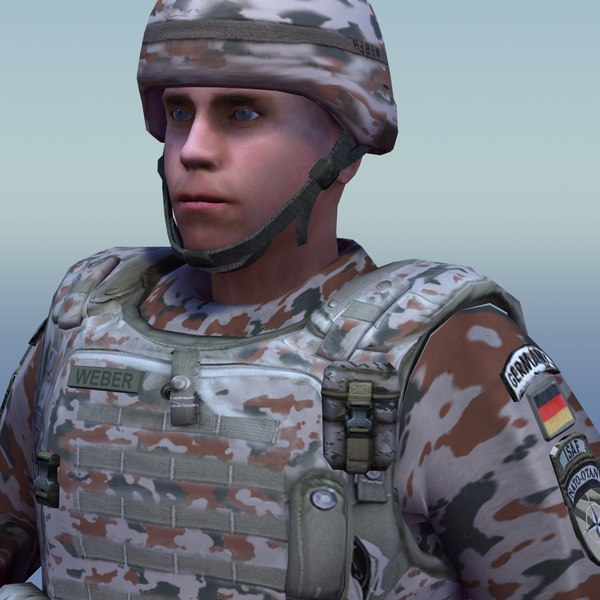 3d german desert infantry bundeswehr - Bundeswehr Infantry (Desert) Rigged by ES3DStudios