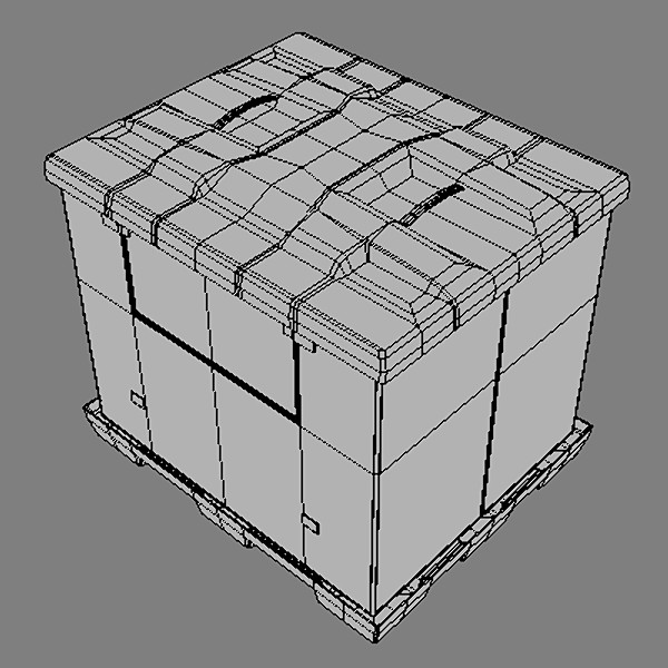 industrial foldable box 3d model - Foldable Box by Sirren