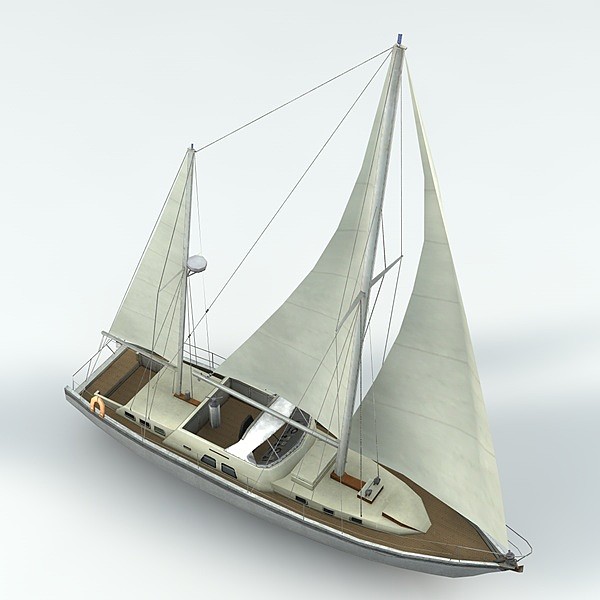 3d boat sailboat sail model - Sailboat by TiRex3D