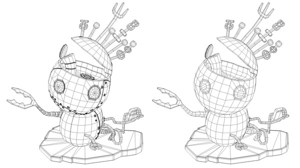 obj tim burton tragic toys - Tragic Toys - Robot Boy by tuann123