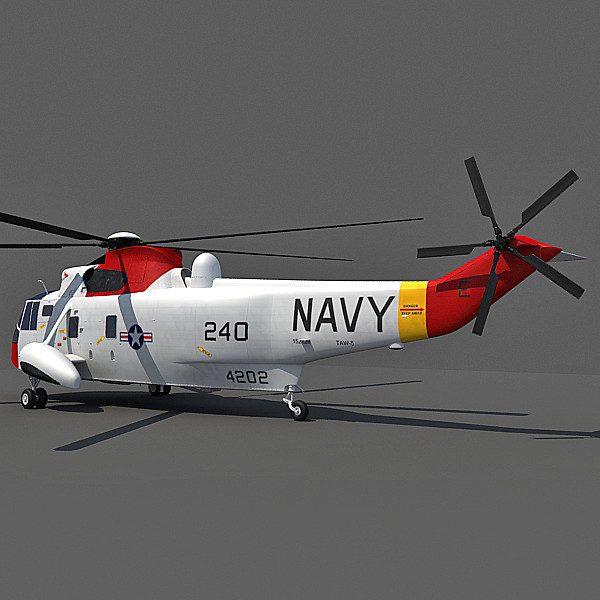 3d sikorsky sh-3 sea king - Sikorsky SH-3 Sea King by Gandoza