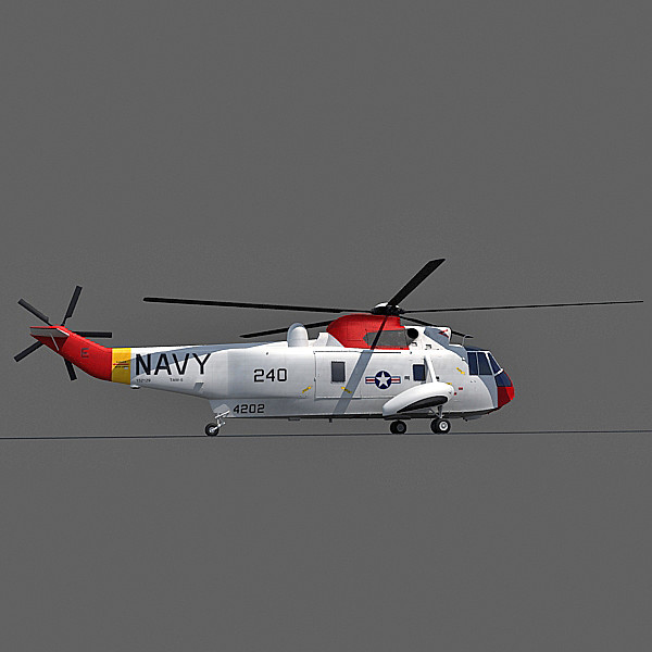 3d sikorsky sh-3 sea king - Sikorsky SH-3 Sea King by Gandoza