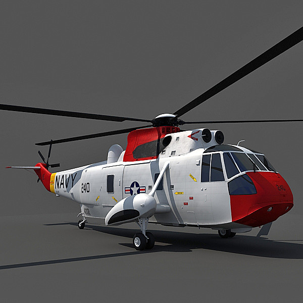 3d sikorsky sh-3 sea king - Sikorsky SH-3 Sea King by Gandoza
