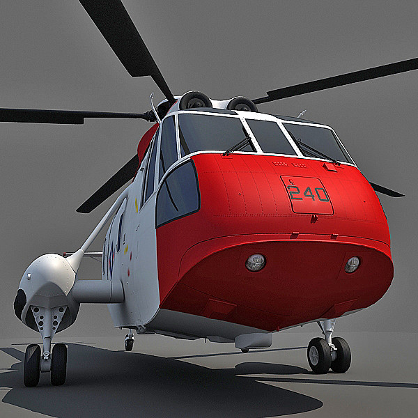 3d sikorsky sh-3 sea king - Sikorsky SH-3 Sea King by Gandoza