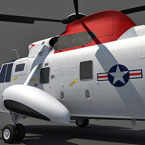 3d sikorsky sh-3 sea king - Sikorsky SH-3 Sea King by Gandoza