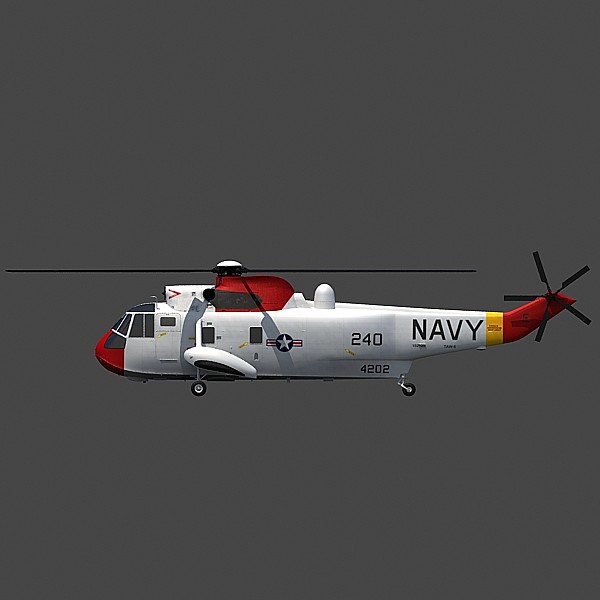 3d sikorsky sh-3 sea king - Sikorsky SH-3 Sea King by Gandoza