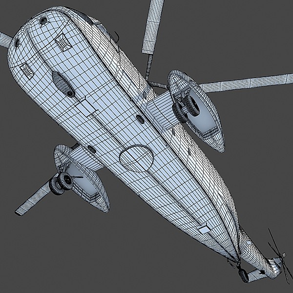 3d sikorsky sh-3 sea king - Sikorsky SH-3 Sea King by Gandoza