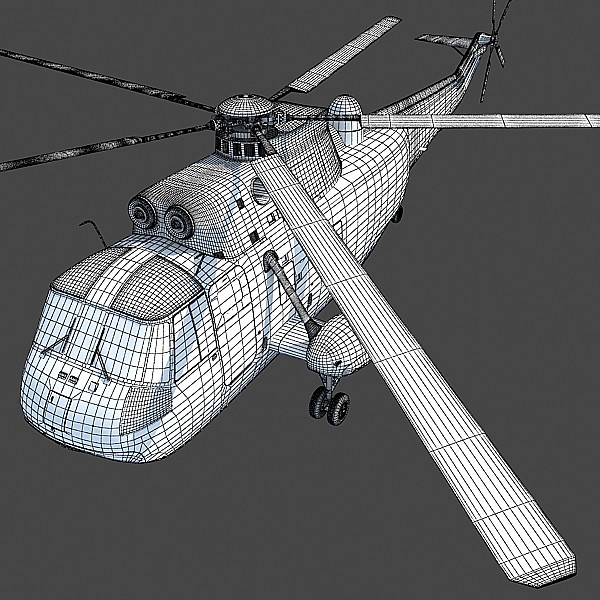 3d sikorsky sh-3 sea king - Sikorsky SH-3 Sea King by Gandoza