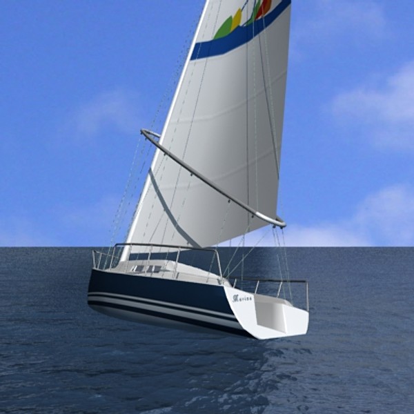 yacht sailboat 3d dxf - Yacht by mostlysquare
