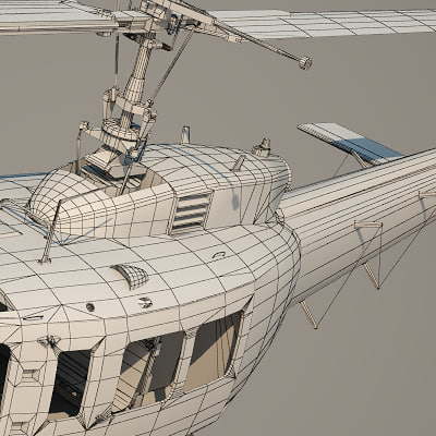 uh-1h navy 3d lwo - uh-1h us navy by OODINDD