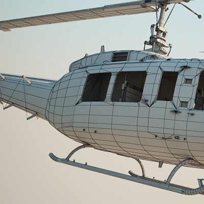 uh-1h navy 3d lwo - uh-1h us navy by OODINDD