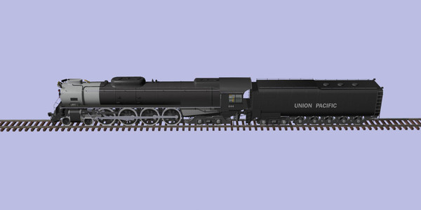 3d steam locomotive fef-4-8-4 train model - FEF-4-8-4 locomotive by mach 3 graphics