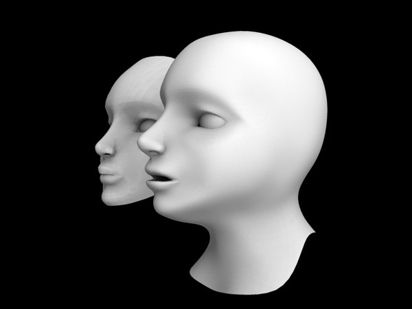 mask doll 3d model - A head and a mask by 3D HANNIBAL