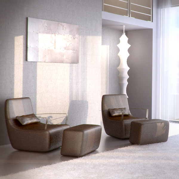 poltrone neo armchair ligne roset 3d model - Ligne Roset Poltrone Neo by RTEwork