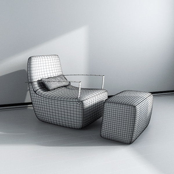 poltrone neo armchair ligne roset 3d model - Ligne Roset Poltrone Neo by RTEwork