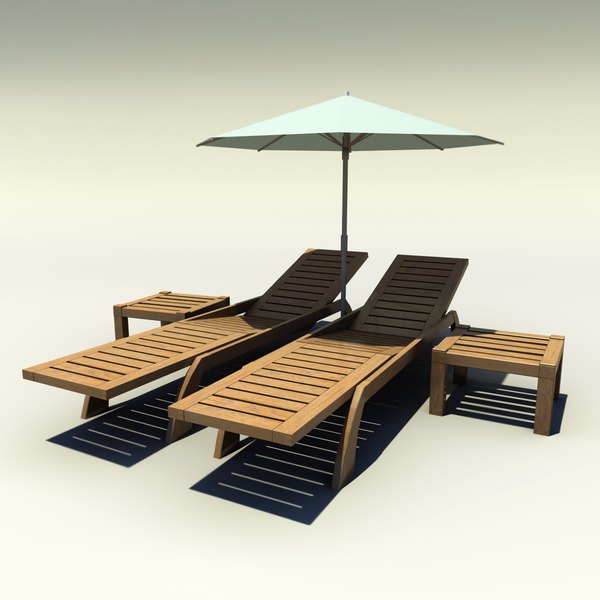 3ds max poolside deck chairs - Deck Chairs by warlockgraphics