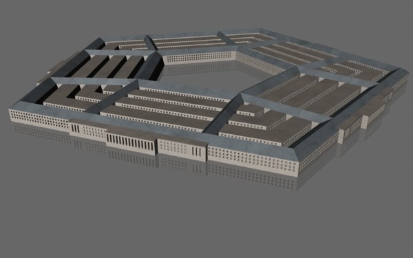 pentagon building 3d obj - The Pentagon by mostlysquare