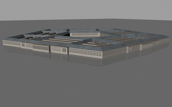 pentagon building 3d obj - The Pentagon by mostlysquare