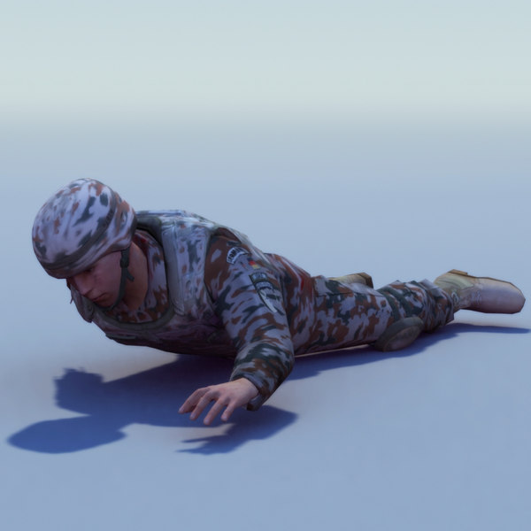 injured rigged max - Bundeswehr Injury Rigged by ES3DStudios