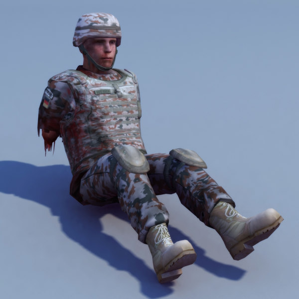 injured rigged max - Bundeswehr Injury Rigged by ES3DStudios