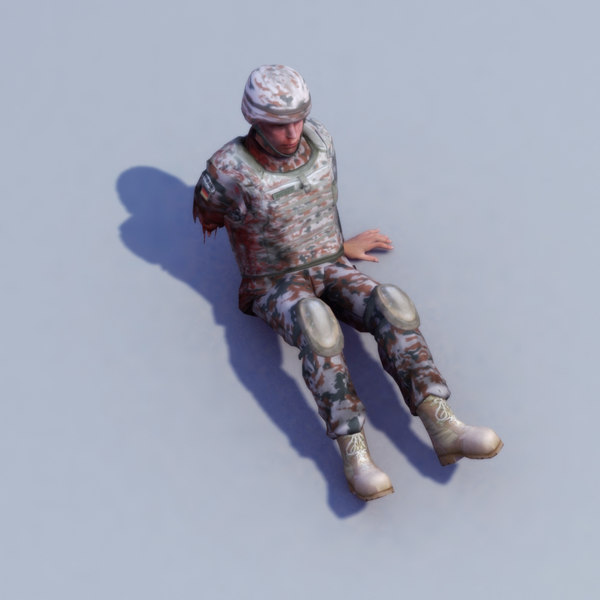 injured rigged max - Bundeswehr Injury Rigged by ES3DStudios